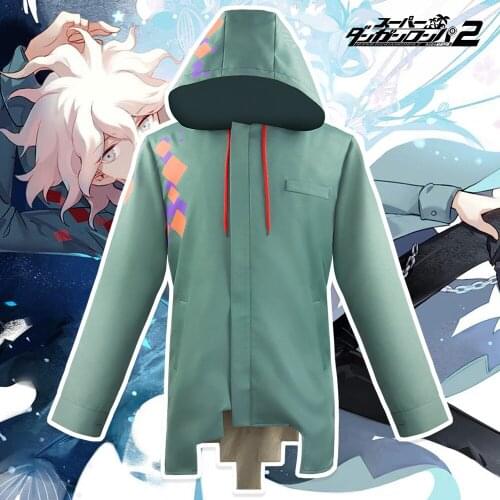 Anime Super DanganRonpa Nagito Komaeda High Quality Fashion Jacket Army Green Coat Only Cosplay Halloween Party Costume