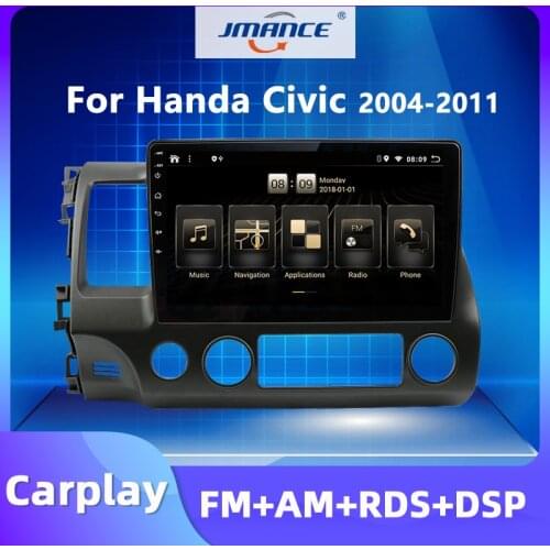 JMANCE 2G+32G Android 10 Carpaly DSP Car Radio Multimedia Video Player For Honda Civic 8 2004-2011 Navigation GPS 1din 2din dvd