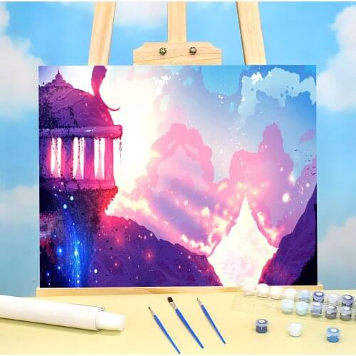 Flowers European Style Diy Paint Package 40*50 Loft Wall Picture Handiwork Coloring Painting Handicraft