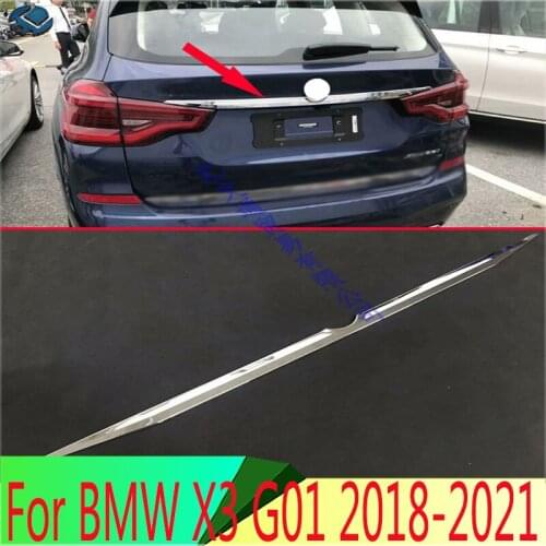 For BMW X3 G01 2018 2019 Rear Trunk Molding Bezel Styling Sticker Garnish