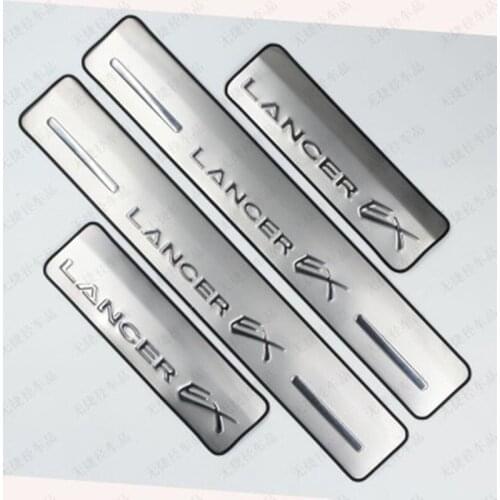 For Mitsubishi Lancer 2008 2009 2010 2011 2012 2013 Stainless Steel Side Door Sill Threshold Scuff Plate Car styling