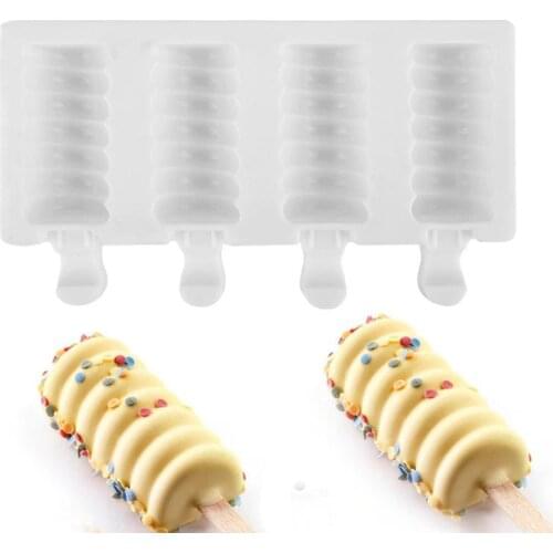 Four-Linked Caterpillar Diamond Shaped Love Ice Cream Mold