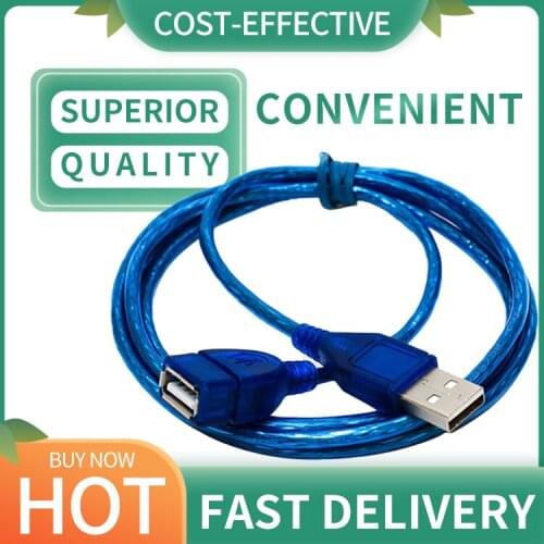 JINCHI 1M/1.5M/2M Super Long USB 2.0 Male To Female Extension Cable High Speed USB Extension Data Transfer Sync Cable For PC