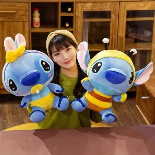 20-50CM Kawaii Lilo & Stitch Plush Toys Turned Into a Bee Plush Animal Toy Stuffed Toys Decoration Ornament Kids Gift