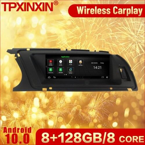 8+128G 2 Din Android Screen Multimedia Stereo Receiver For Audi A4 2013 2014 2015 IPS GPS Navigation Radio Video Audio Head Unit