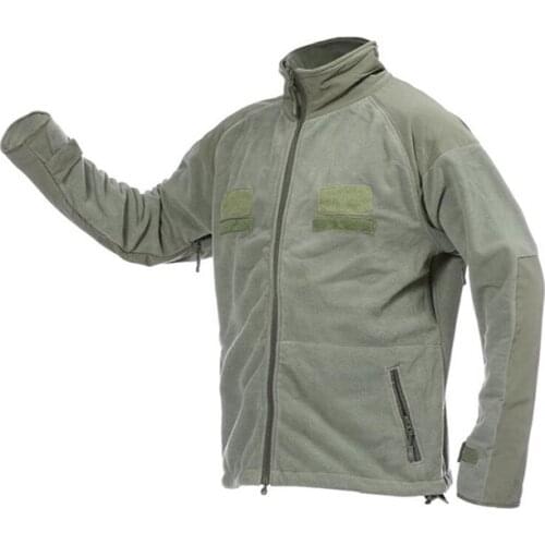 Mens Double Sized Fleece Jacket Thickened Warm Outdoor Sport Combat Camping Hiking Hunting Training Mountaineering Suit Coat