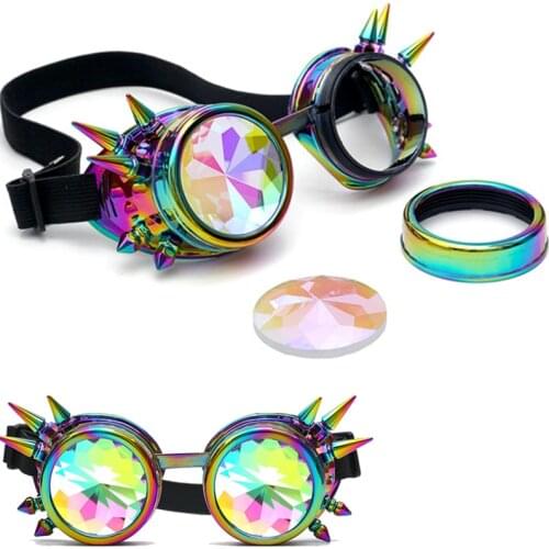 C.F.GOGGLE Steampunk Sunglasses Men Oculos Steam Punk Glasses Women Oval Round Alloy Frame With Nail Strapes Gothic Goggles