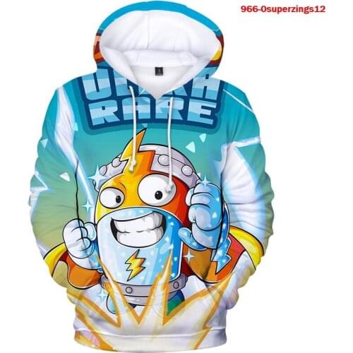 Mens Hoodies Game Superzings 3d Print Teen Boys Hot Sale Sweatshirts Women Best Gift for Boys Girls Plus Size Superzings Hooded