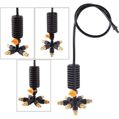4 Type Multi-way Adjustable Brass Misting Nozzle Kit Garden Irrigation Spraying Cooling Humidification Watering Sprinkler Kit