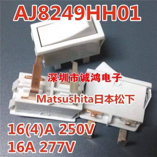 Original new 100% rocker switch AJ8249HH01 16A250V 4pin bending foot side insertion