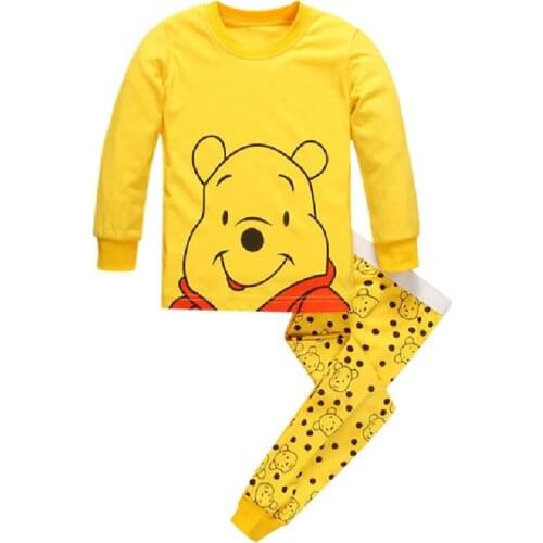 2019 Autumn Kids Boys Girls Clothes Baby Pajamas long Sleeved Cartoon Childrens Bear Edward Sleepwear