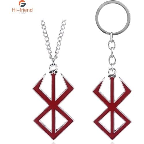 Berserk Symbol Necklace The Mad Warrior of Norse Vintage Amulet Metal Necklace For Women Men Gift Jewelry