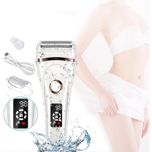 KLT58 Rechargeable Electric Epilator Body Hair Remover Painless Lady Shaver Bikini Trimmer Waterproof USB Charging LCD Display