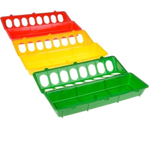 Plastic Pheasant Feeding Bucket Chicken Farming Tool Chick Flip-Top Poultry Ground Feeder Chicken Poultry Feeder Trough