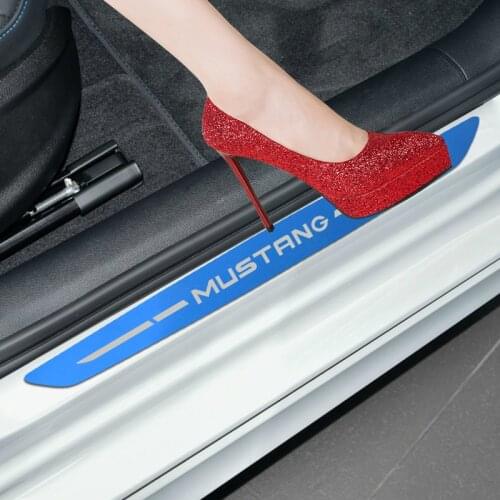 Suitable for FORD MUSTANG 2012-02020 Stainless Steel Mirror Surface Scuff Plate Door Sill Cover Trim Car Styling Accessories