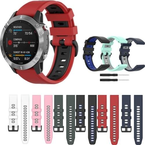 Silicone Strap for Garmin Fenix 6 GPS/Fenix6 PRO GPS Bracelet 22mm Wrist Smart watch band For Fenix6 Sapphire GPS Belt watchband