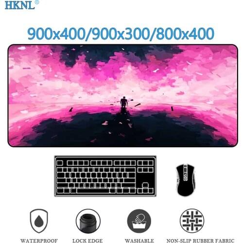 Pink Mouse Pad Xxl Mouse Carpet Gaming Room Accessories Anime Rug Gaming Tables Deskmat Japanese Game Table 800x400 900x400