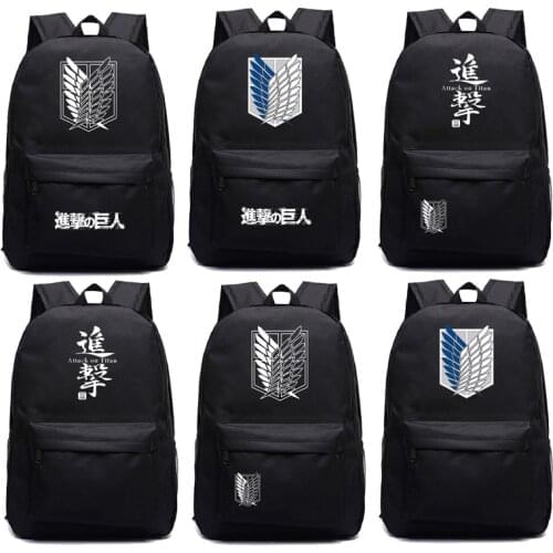 Attack on Titan Backpack Boys Girls School Bags Anime Pattern Teens Laptop Backpack Students Book Rucksack Gifts