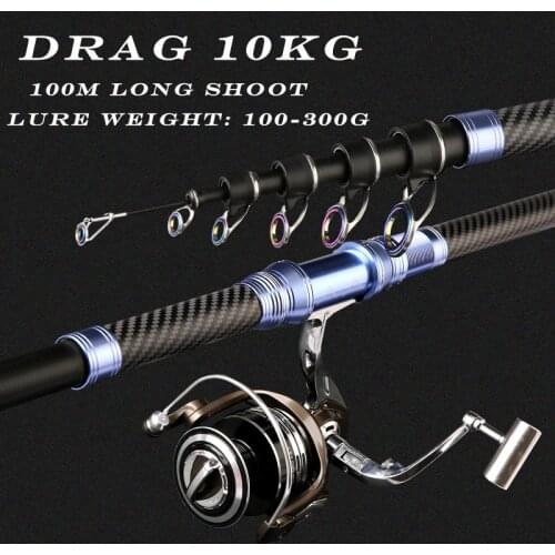 Telescopeic rotary fishing rod 2.1m 2.7m 3.9m 4.2m 4.5m carp bass feeder rod boat rock stick travel casting pole