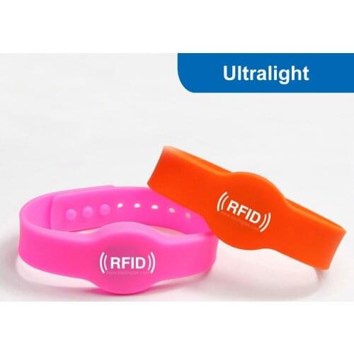 WB04 RFID Silicone Wristband NFC bracelet Tag for swimming pool IC Tag 13.56MHZ 512BITS R/W ISO14443A with Ultralight Chip