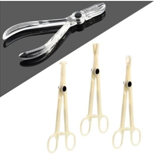 1PC Acrylic Body Piercing Tools Round Open Plier Ear Navel Nose Tongue Eyebrow Plier Clamp Piercing Forceps Tool