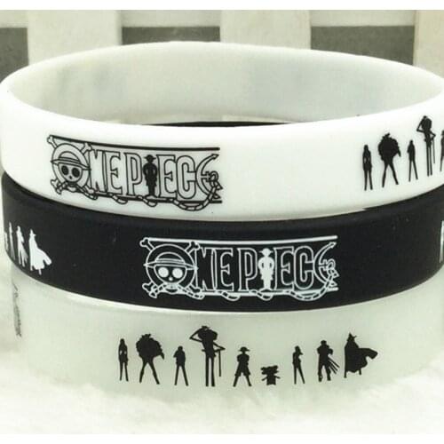 1Pc Silicone Wristbands Toys Japan Anime My Hero Academia Deku PVC Sport Bracelet Toys One Piece Luffy Bracelet