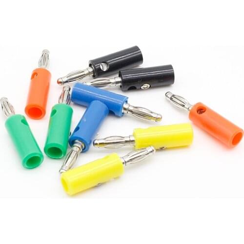 10 X Audio Speaker Screw Banana Gold Plate Plugs Connectors 4mm