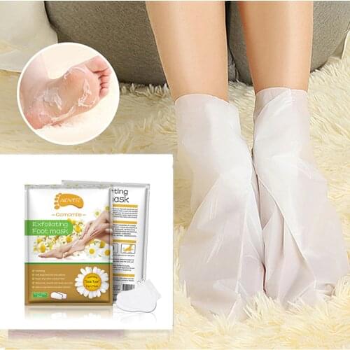 2pcs/Pack Moisturizing Peeling Foot Mask for Legs Remove Dead Skin Smooth Exfoliating Socks Foot Care Socks for Pedicure TSLM2