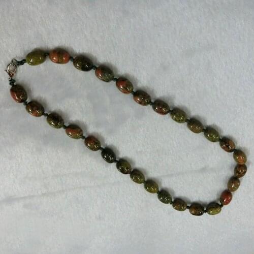 3pcs Fashion Bohemian Tribal Jewelry Knotted Unakite Rubys zoisite Sodalite Barral Beads Natural Drums Stone Beads Necklace Free