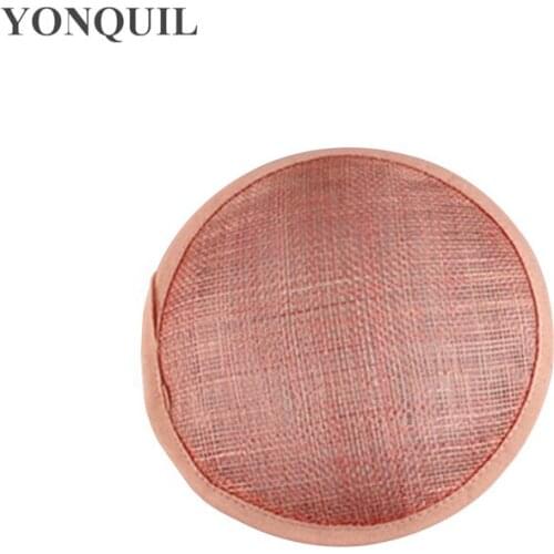 5.2"(13Cm) Peach Sinamay Fascinator Base Church Hat Wedding Headpieces DIY Hair Accessories 30Pieces/Lot MYQH019PE Free Shipping
