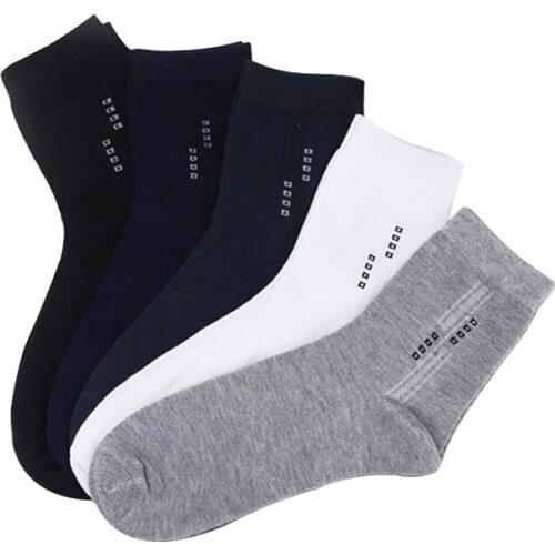 5Pair/lot High Quality Mens Business Cotton Socks For Man Brand Four seasons Socks Men Solid color Casual Women Socks