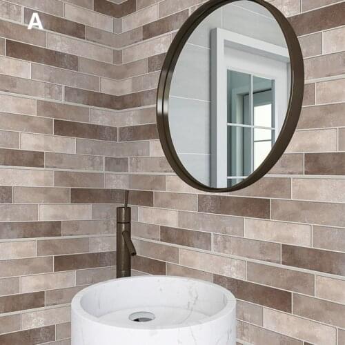 New European style simulation mosaic tile stickers bathroom and kitchen oil and waterproof PVC wall stickers