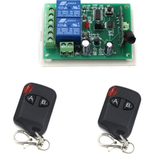 DC 24V Wireless Remote Switch Remote Controller ON-OFF 2CH Relay Receiver Radio Control Switch System NO NC COM Momentary