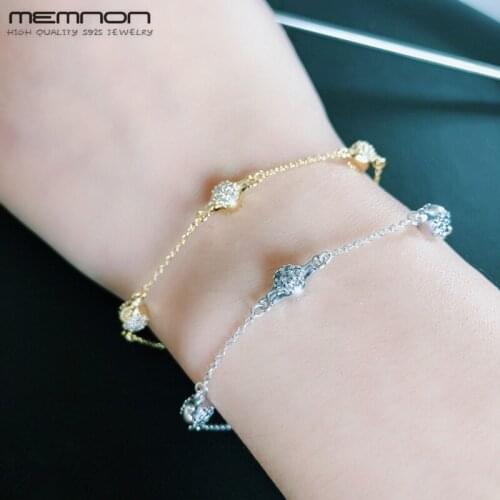 Memnon New autumn silver charms love pods bracelets with gold 925 sterling silver bracelet bangles for women fashion jewelry