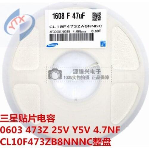 CL10F473ZO8NNNC CL10F473ZB8NNNC CL10F473ZA8NNNC CL10F103ZB8NNNC 0603 10nF 1608/0603 47nF 16V 25V 50V Y5V ±80/-20% Chip capacit
