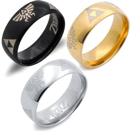 MF0507 Hot Sale Cartoon Ring Shiny Black Mens Tungsten Carbide Wedding Ring For Men woman jewelry accessories
