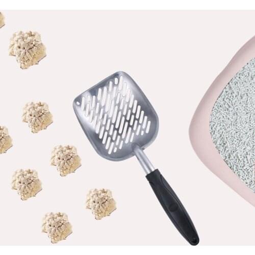Cat Stainless Steel Metal Scoopers Pooper Pet Waste Stretcher Sand Shovel Pet Dogs Shit Artifact Cleaning Shovel Spoon Supplies