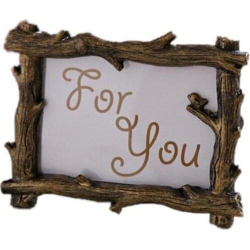 Mini Retro Picture Frame Branches Photo Frame Wedding Seat Clip baby Photo holder Kids Birthday Gift Room Home Decoration