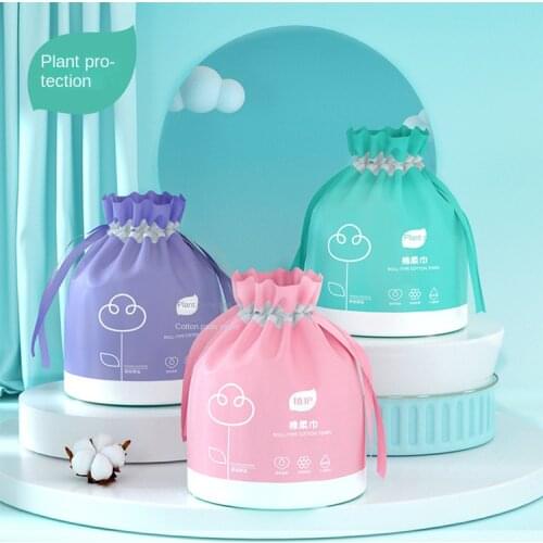 Cotton soft towelsinglerolldisposablecleansing towelwet and dry facial cleansing towel thickened roll-type makeup remover cotton