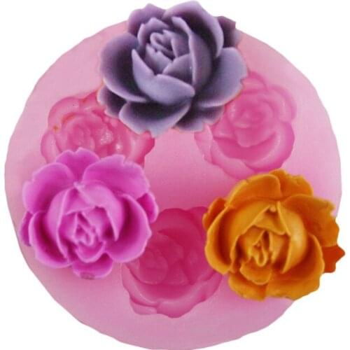 New Silicone Rose Leaves Cookies Mold Kitchen Accessories 3D Floral Cake Mold Gumpaste Candy Tools Moulds Cake Decoration