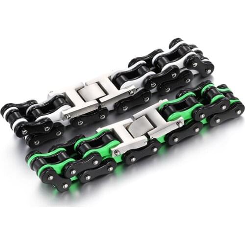 New cycling chain bracelet titanium steel black jewelry men domineering accessories