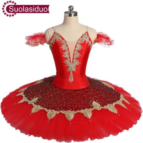 New Arrival Adult Red Professional Ballet Tutu Costumes The Firebird Performance Ballet Dance Stage Wear Girls Ballet Skirt