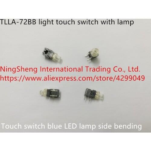 Original new 100% import DIP TLLA-72BB light touch switch with lamp switch blue LED lamp side bending