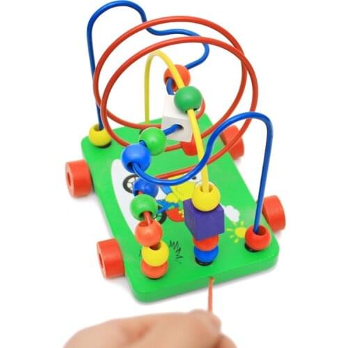 OUY Play Supplies Wooden Pull Wire Trailer Around The Pearl River Maze Children Alpinia Oxyphylla Early Childhood Toys Retail