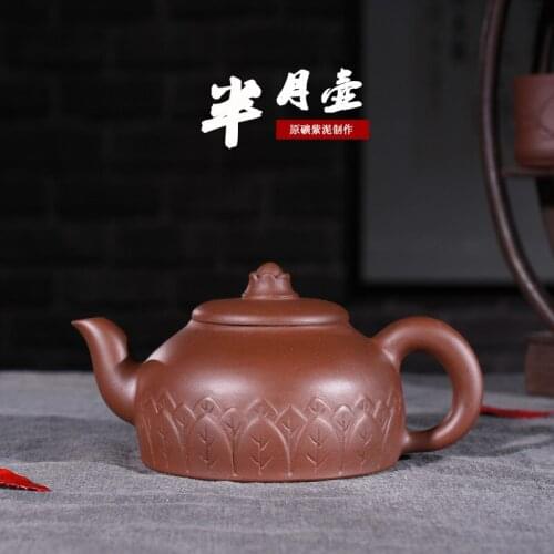 Authentic undressed ore half pot of wholesale Pure manual masters Teapot
