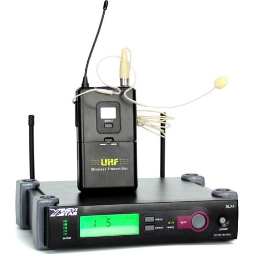 Professional SLX24 Wireless Headset Microphone Headworn WCE6O Earhook Mic For Karaoke Stage Singer Cordless Bodypack Transmitter