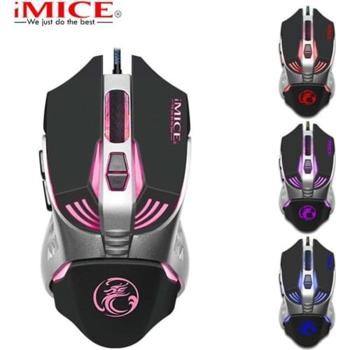 New V5 USB Wired Mouse Professional Gaming Chip 3200DPI High Precision Optical Engine ABS LED Silent Mice with Programming Key
