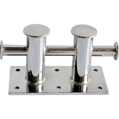 Marine Double Cross Boat Bollard 316 Stainless Steel Mooring Bitt Cleat