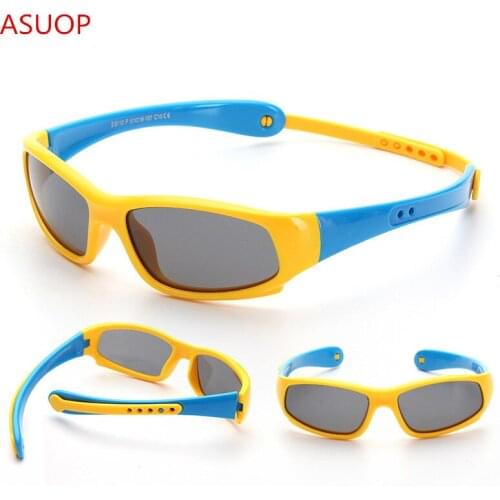 New Polarized Men and Women Sunglasses TR90 Soft Silicone Kids Glasses UV400 Plastic Titanium Student Sports Brand Sunglasses