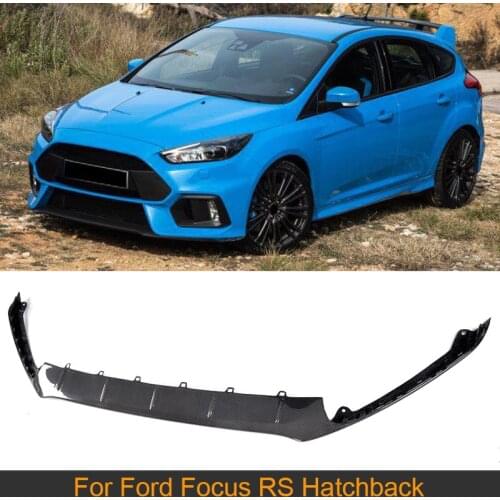 Carbon Fiber Front Bumper Lip Apron Spoiler for Ford Focus RS Hatchback 4-Door 2016 - 2018